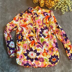 J.Crew Floral Button-Up Shirt - Multicolor